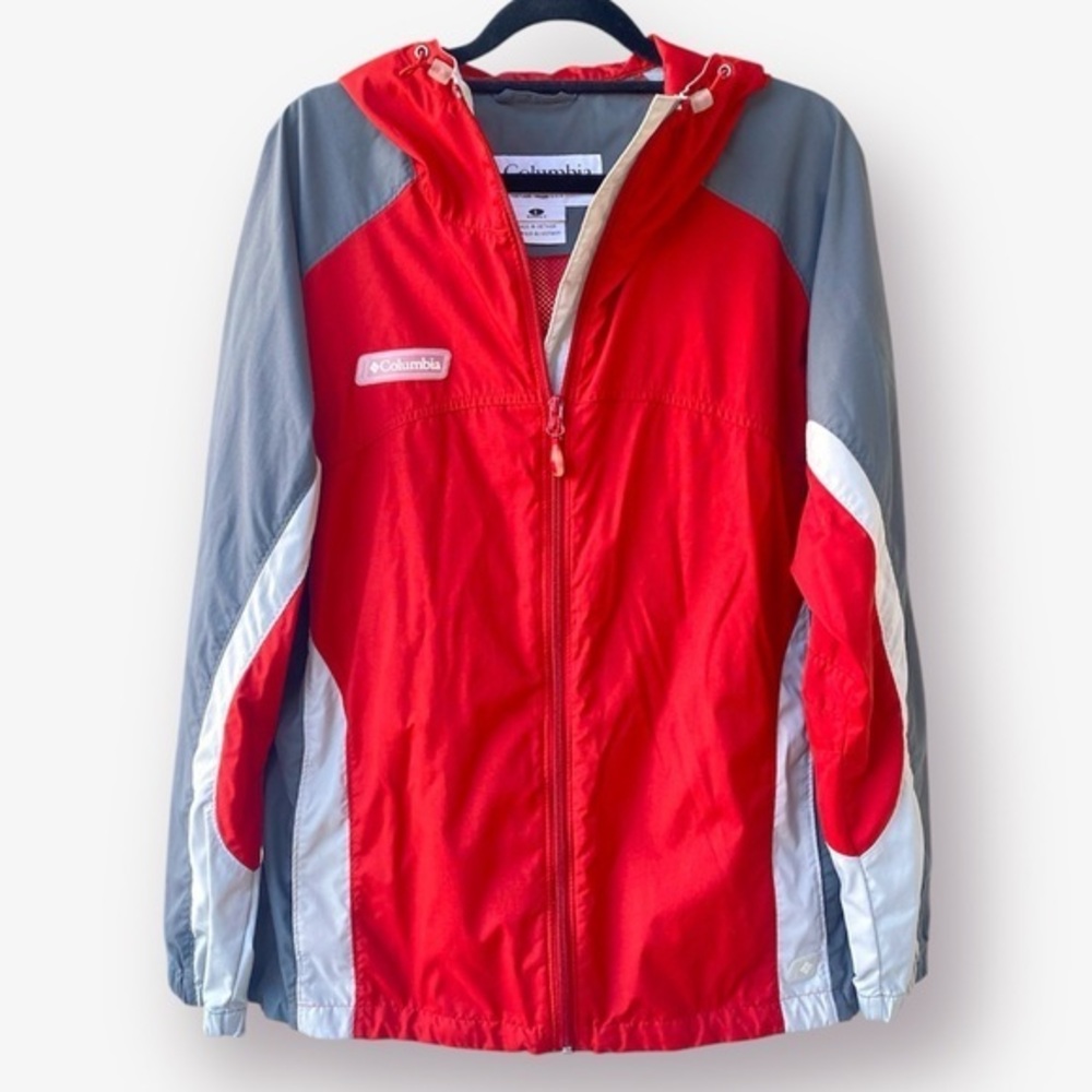 Columbia Red and Gray Windbreaker Size L